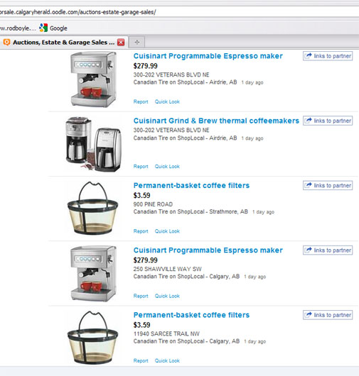 Image: Calgary Herald Garage Sale Page Image: Calgary Herald Garage Sale Page