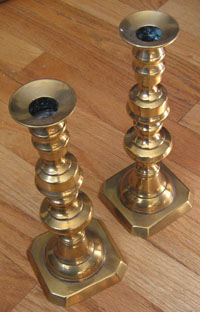 Image: Pair Antique Candlesticks